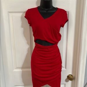 Feelycc red cut out dress, size medium, NWT.
